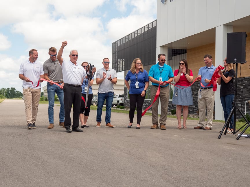 GRAM_RibbonCutting_FInishingCenter_Cheers